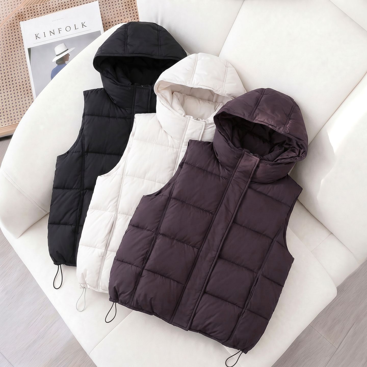 Puffer Vest Fashion Women - Moda Kolsuz Yelek Kadın Pamuklu Parka