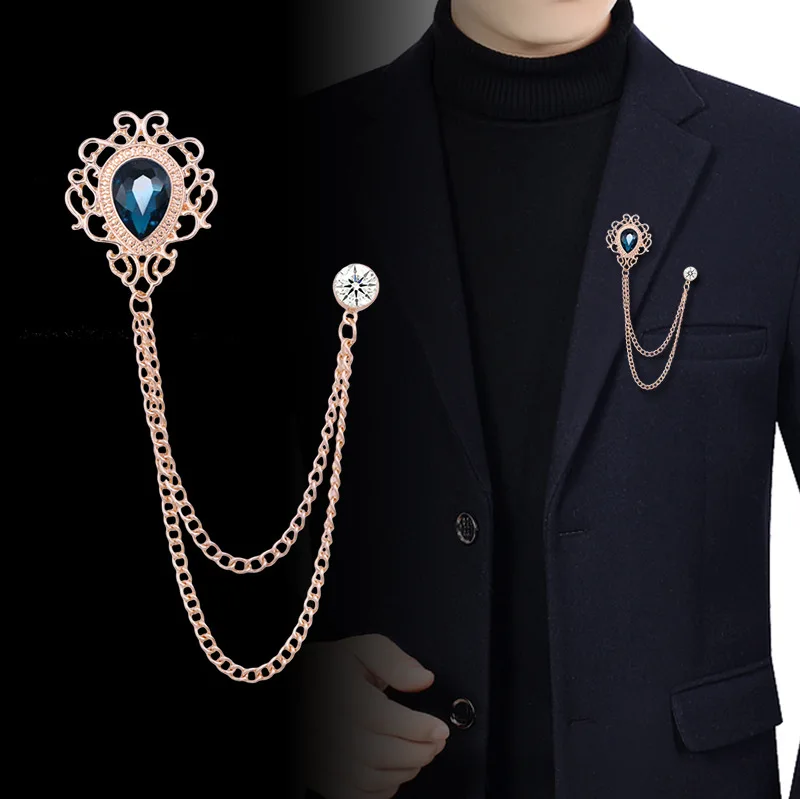 Women And Men Fashion - Yeni Vintage Püsküllü Zincirli Kristal Yaka