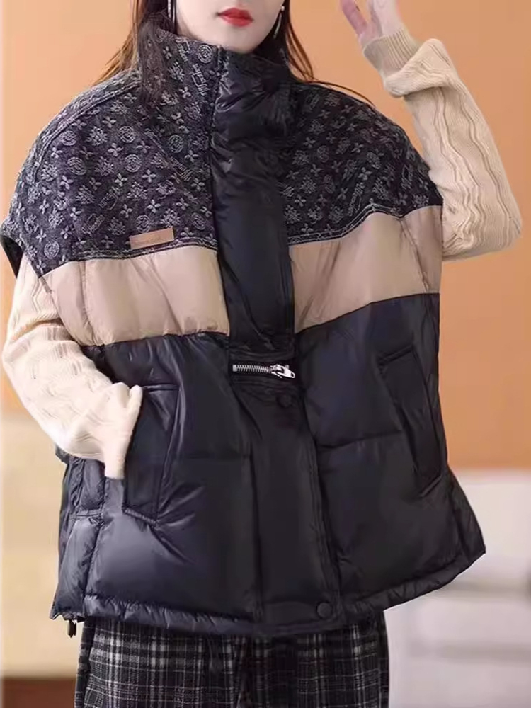 Puffer Vest Fashion Women - Moda Retro Aşağı Ceket Yelek Kış