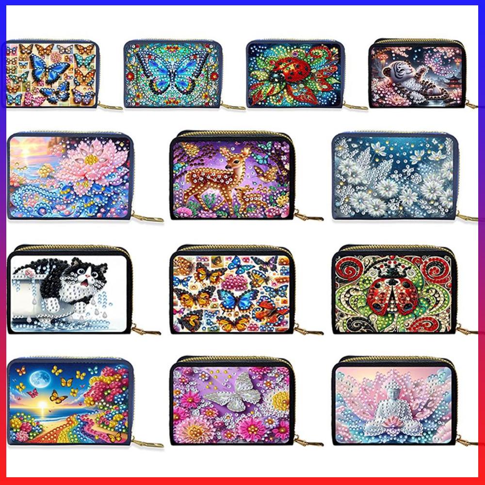 Coin Purse Women - Elmas Boyama Kart Tutucu Fermuarlı Bozuk