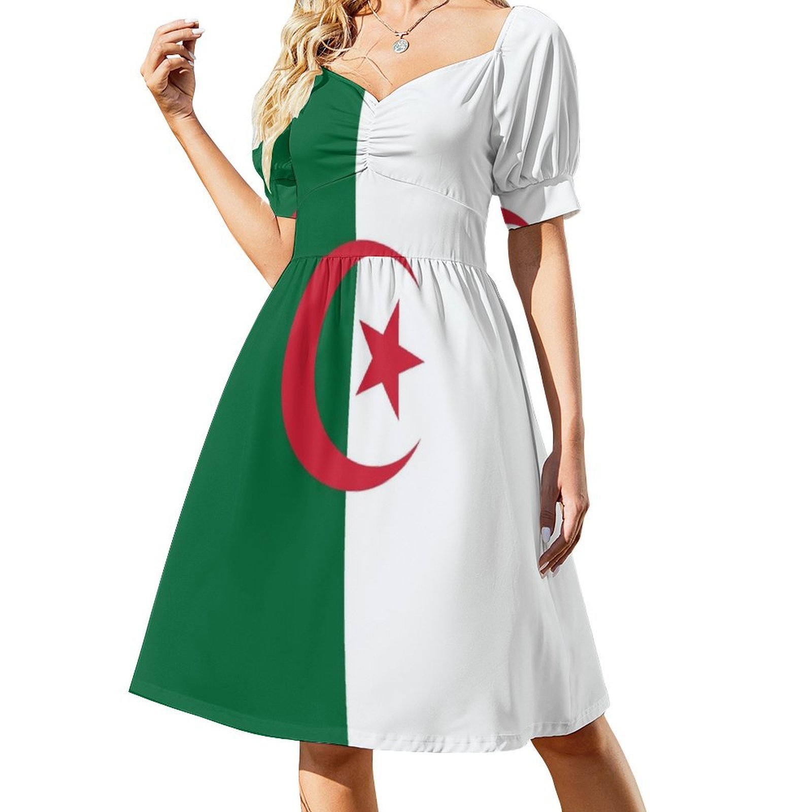 Women Fashion Gown - Cezayir Bayrağı Boho Şık Elbise Zarif