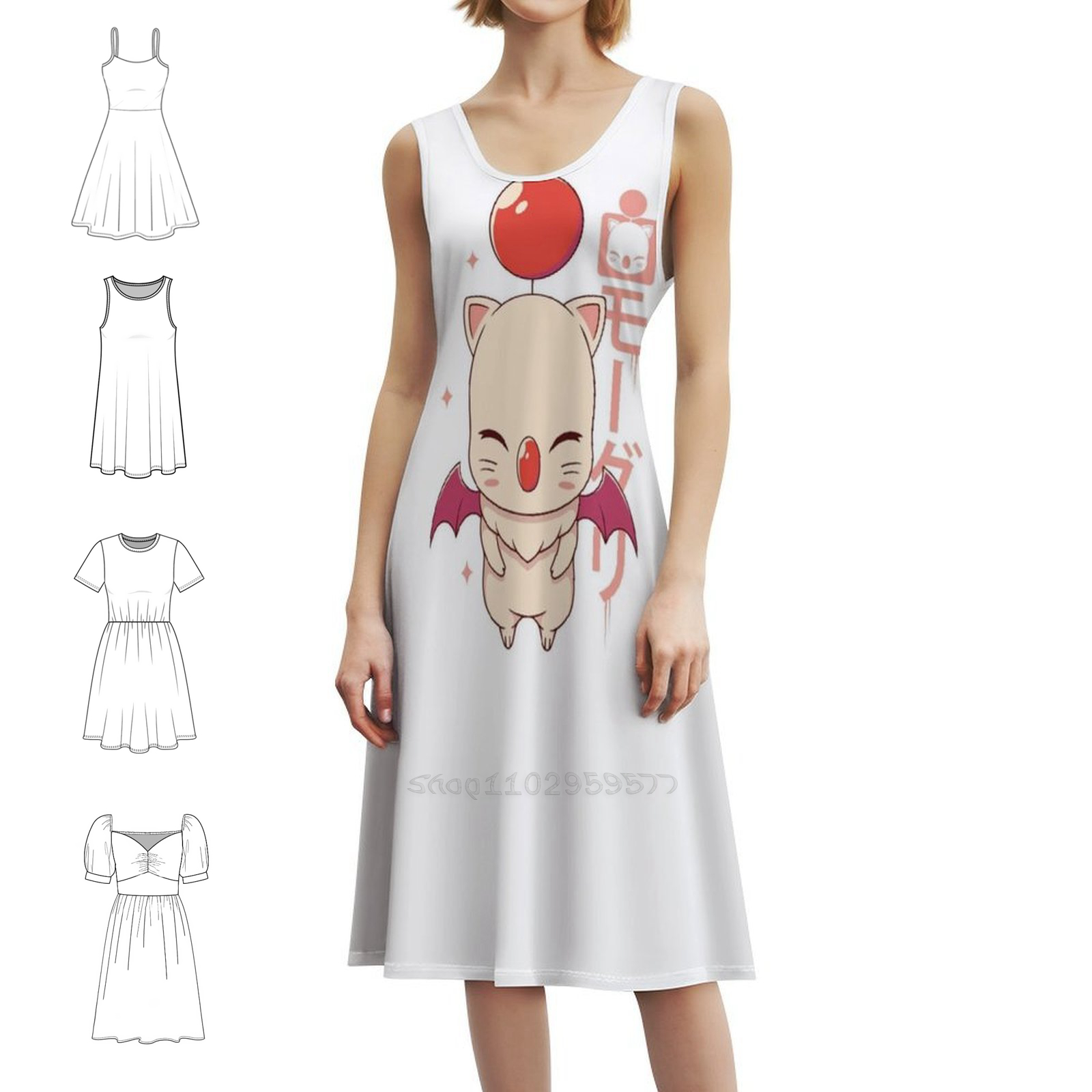 Women Fashion Gown - Moogle Kupo! Boho Chic Elbise Zarif
