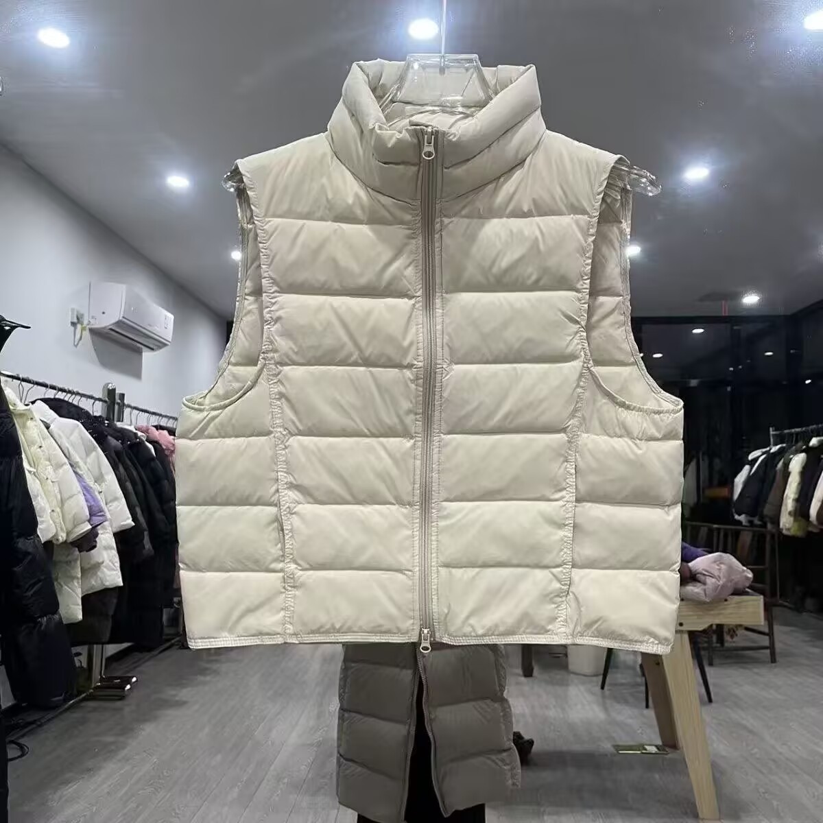 Puffer Vest Fashion Women - 2026 Sonbahar/Kış Yeni Stil Kemik Baskılı