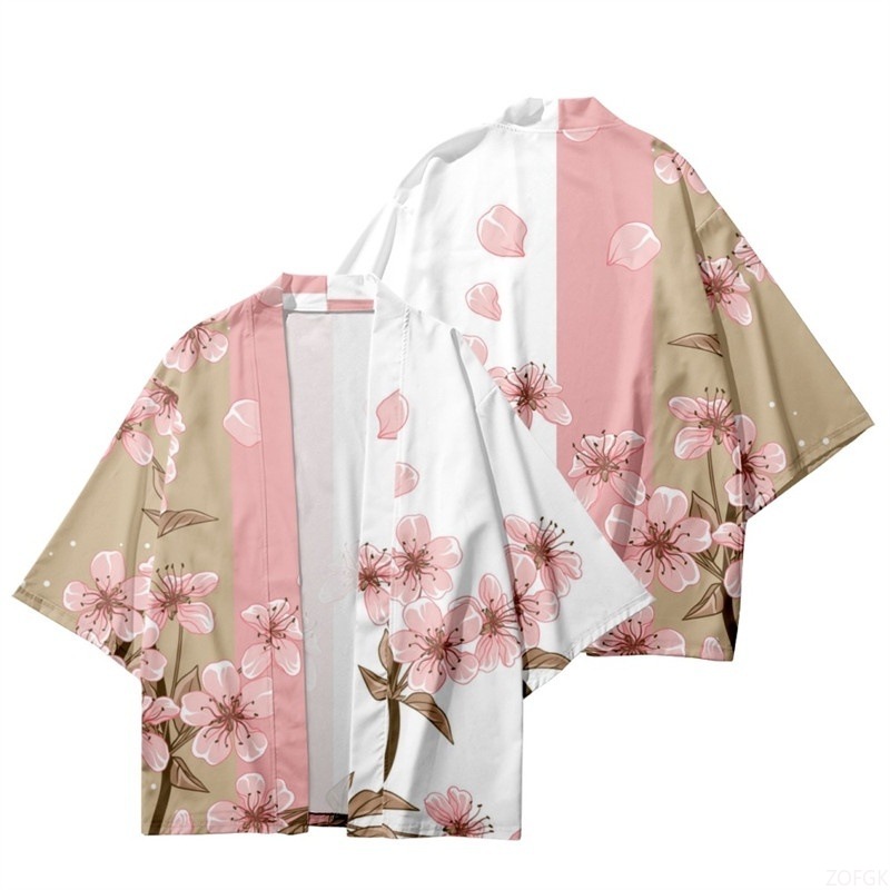 Kimono Cardigan Women - Yaz Kadın Çiçek Baskı Kimono Erkekler