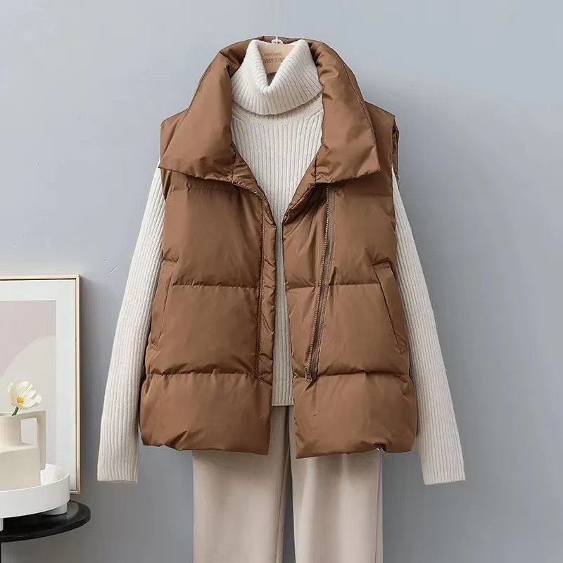 Puffer Vest Fashion Women - 2025 Yeni Kışlık Sıcak Kırpılmış Yelek