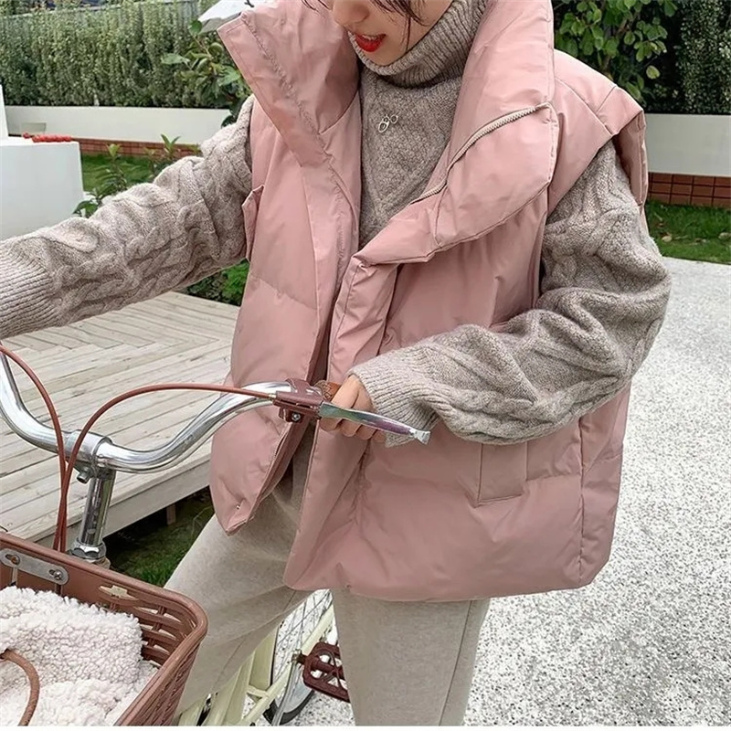 Puffer Vest Fashion Women - 2024 yeni kore yelek balon ceket