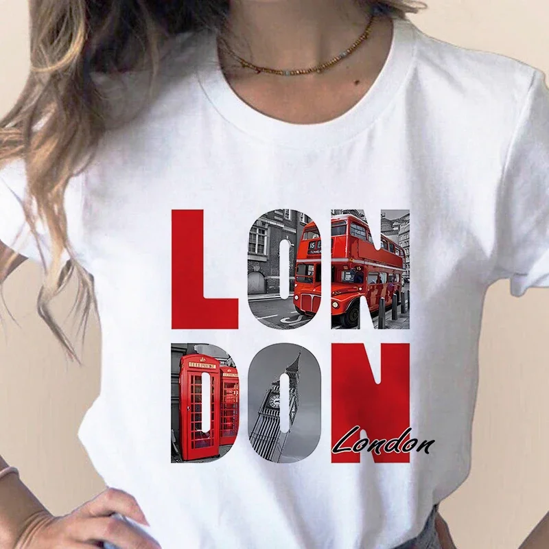 Women'S Fashion Paris - Moda şehir baskılı tişört Paris londra