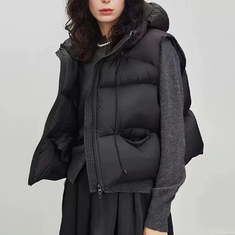 Puffer Vest Fashion Women - Kadınlar Beyaz Ördek Tüyü Yelek Kışlık