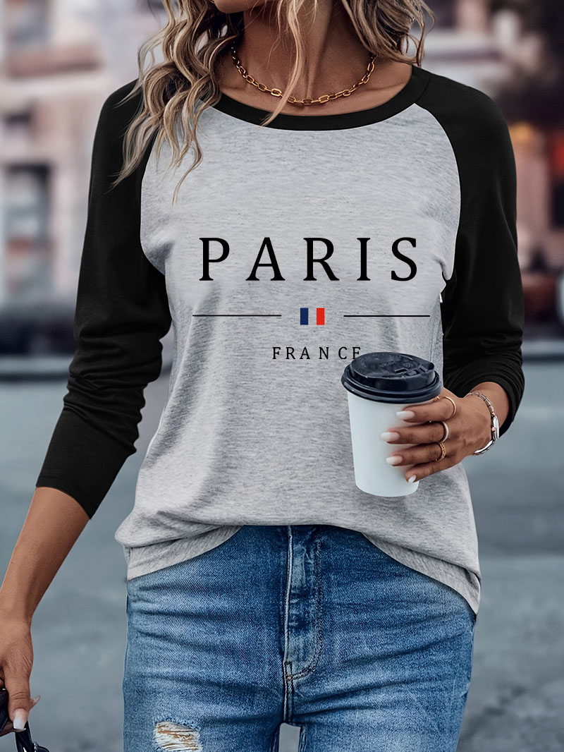 Women'S Fashion Paris - Moda Paris Yazılı Baskılı Günlük Uzun