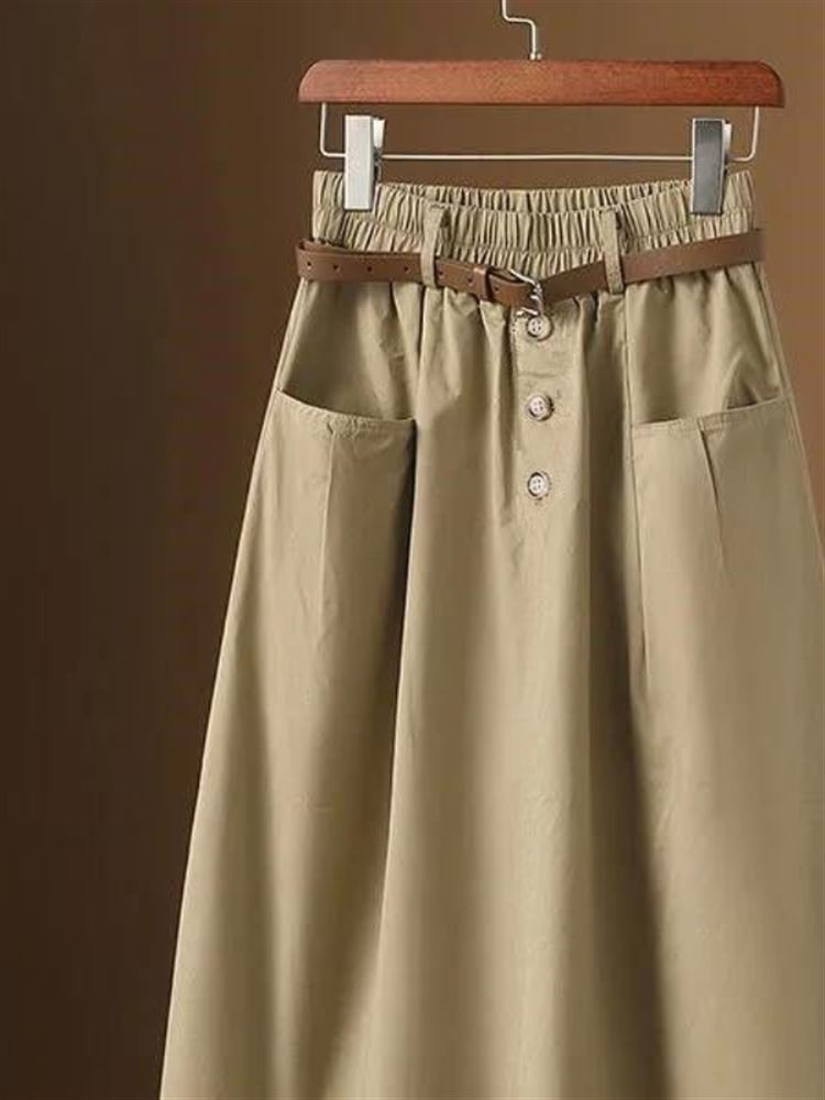 Şık Üç Düğmeli Günlük Midi Ete - A-Line Skirt Midi incelemesi ve fiyatı