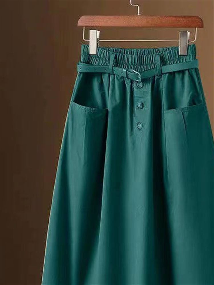 Şık Üç Düğmeli Günlük Midi Ete - A-Line Skirt Midi incelemesi ve fiyatı