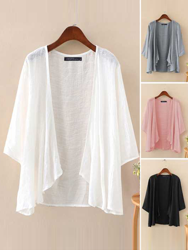 Moda katı hırka bayan yaz bluz - Kimono Cardigan Women incelemesi ve fiyatı