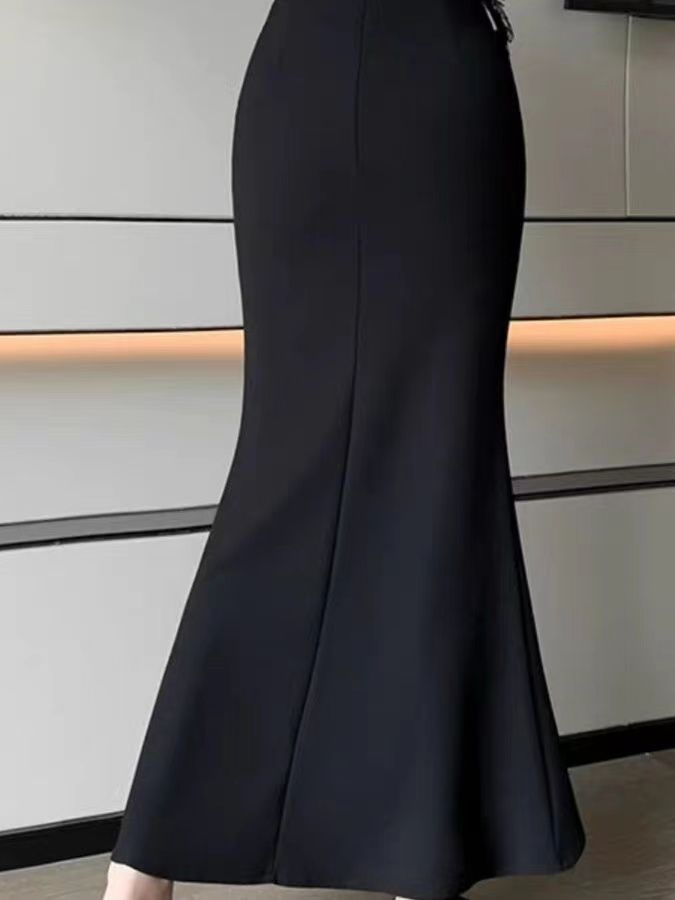 Şık Kore Tarzı Düz Renk Elasti - A-Line Skirt Midi incelemesi ve fiyatı