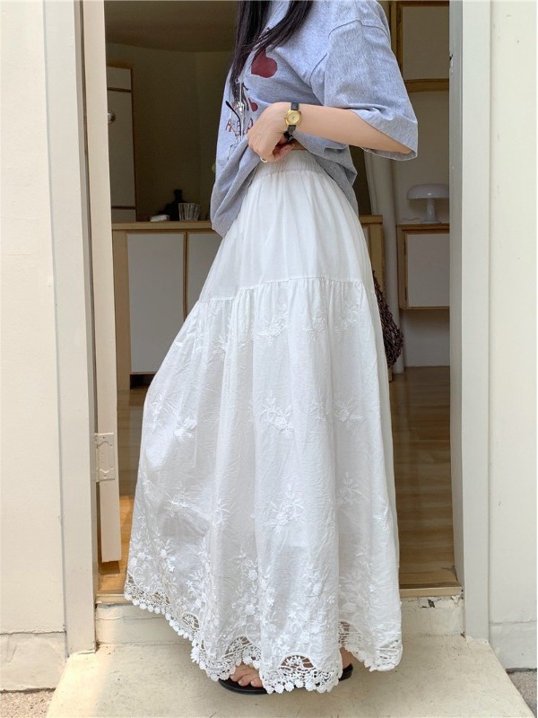 Büyük Beden Yumuşak Stil Beyaz - A-Line Skirt Midi incelemesi ve fiyatı