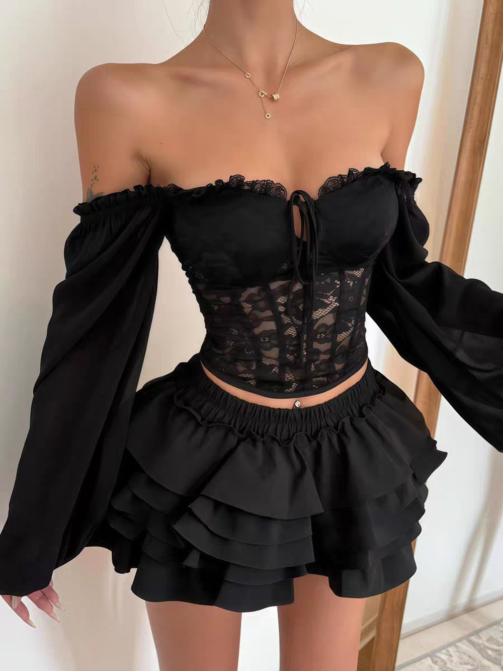 Sıcak Fırsat Dantel Eklemeli Ü - Puff Sleeve Blouse incelemesi ve fiyatı