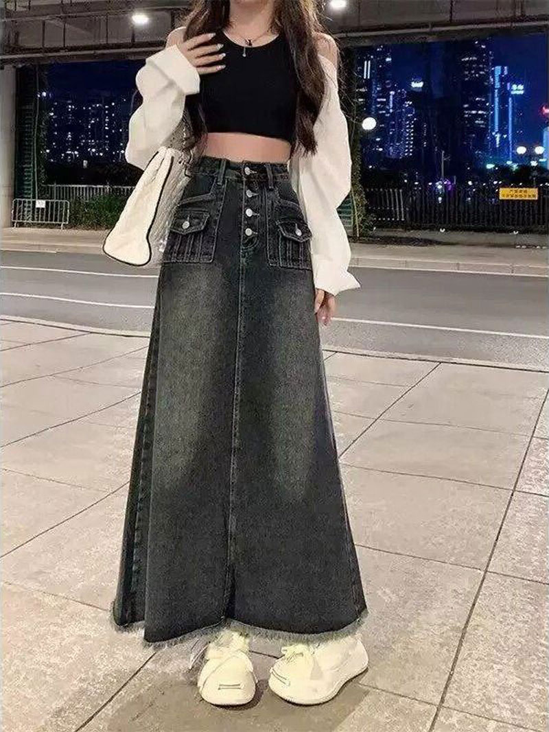 Yüksek Bel A-Line Midi Kot Ete - A-Line Skirt Midi incelemesi ve fiyatı