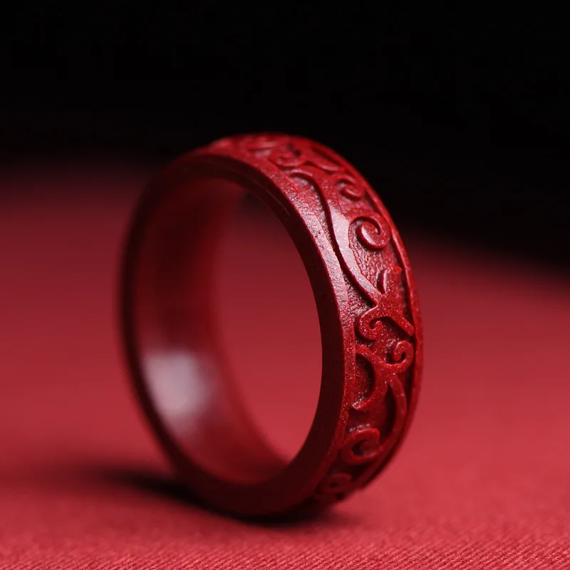 Doğal otantik Cinnabar yüzük h - Women Fashion Rings incelemesi ve fiyatı