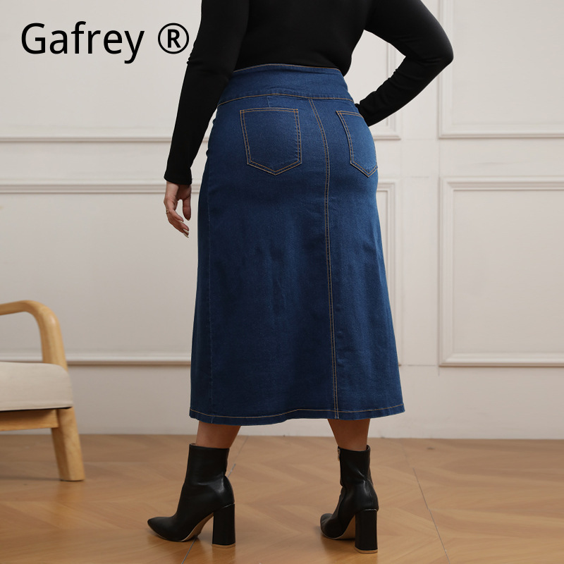 Büyük Beden Yüksek Bel Düğmeli - A-Line Skirt Midi incelemesi ve fiyatı