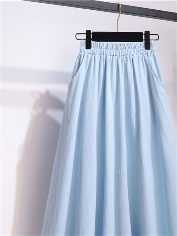 Yeni 2024 Yüksek Bel Pamuklu K - A-Line Skirt Midi incelemesi ve fiyatı