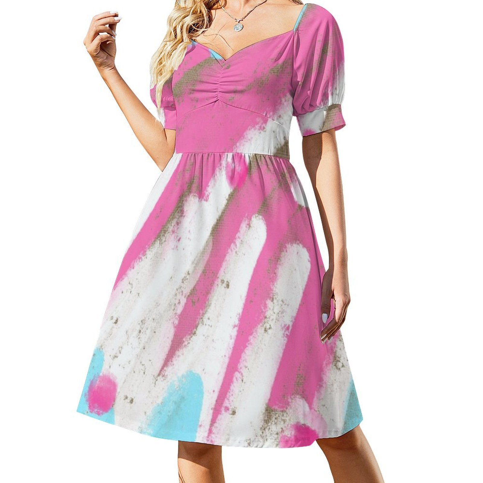 Pembe Ve Mavi Boho Şık Elbise  - Women Fashion Gown incelemesi ve fiyatı
