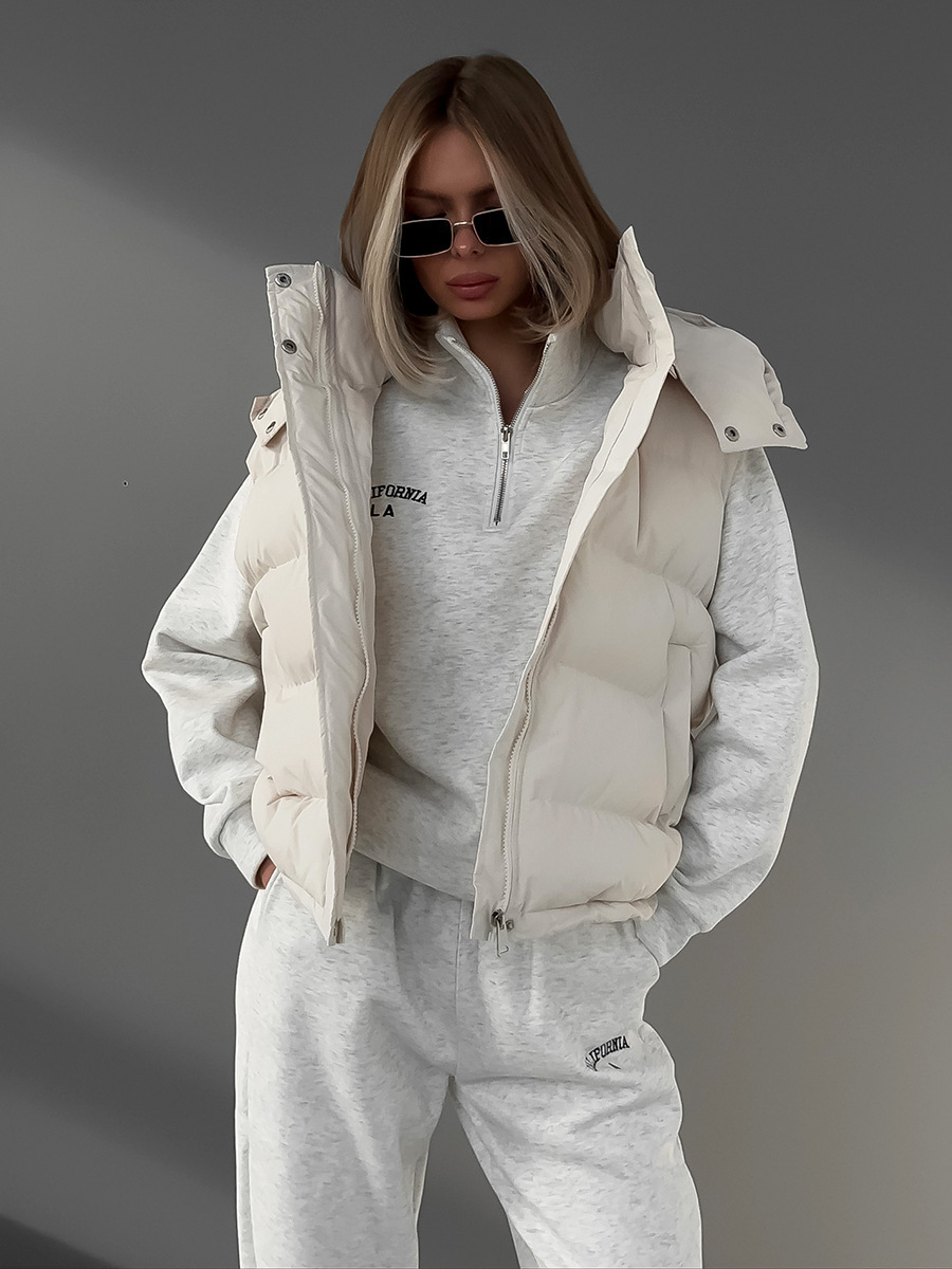 Kadın Sonbahar Kış Kolsuz Kapü - Puffer Vest Fashion Women incelemesi ve fiyatı
