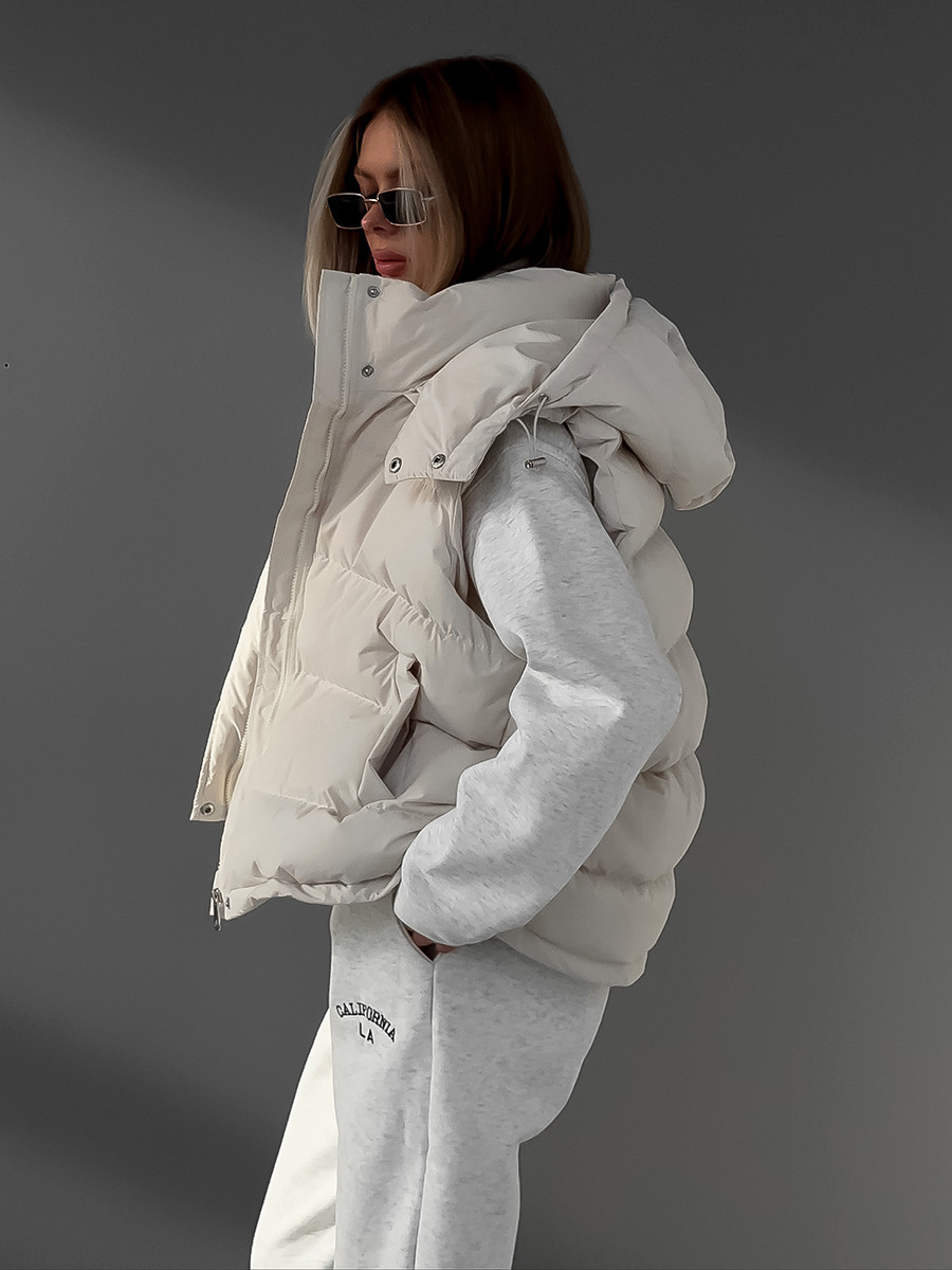 Kadın Sonbahar Kış Kolsuz Kapü - Puffer Vest Fashion Women incelemesi ve fiyatı
