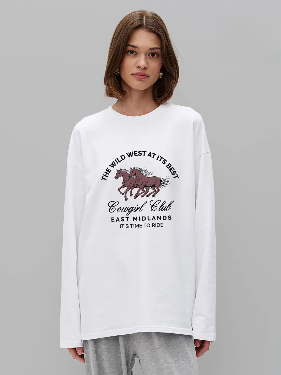 %100 Pamuklu At Baskılı Tişört - Women'S Fashion Wild West incelemesi ve fiyatı