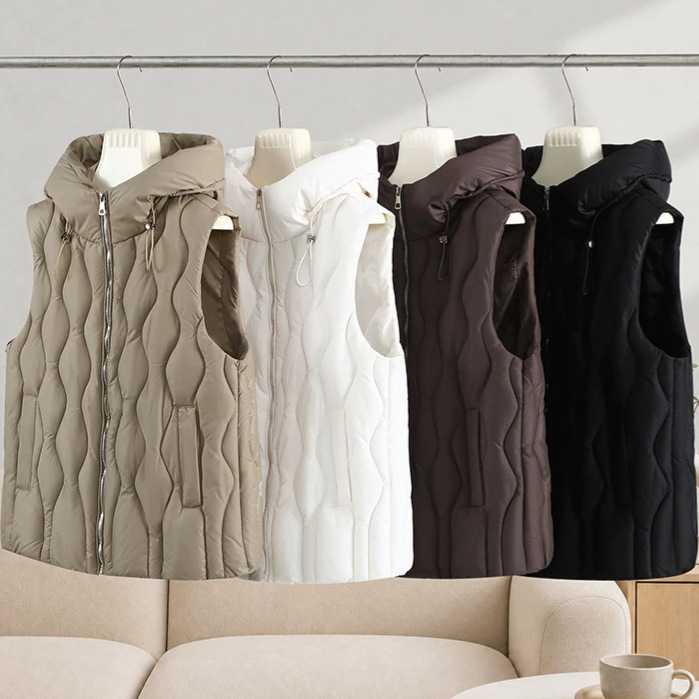 Kısa Kalın Kabarık Yelek Düz R - Puffer Vest Fashion Women incelemesi ve fiyatı