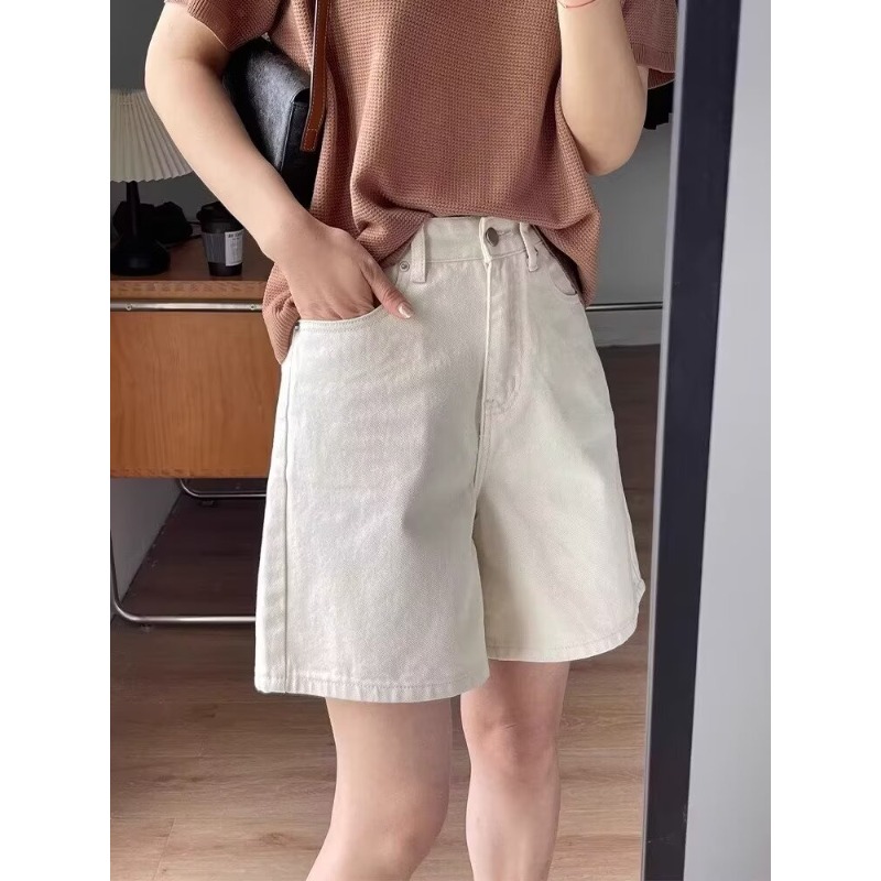 Denim Şort Kadın Kot Beyaz Düz - Denim Shorts Women incelemesi ve fiyatı