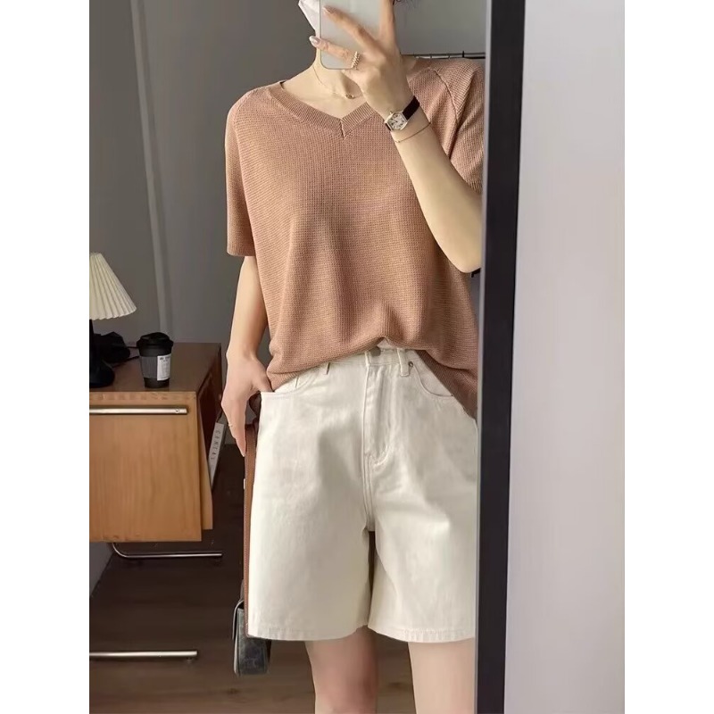Denim Şort Kadın Kot Beyaz Düz - Denim Shorts Women incelemesi ve fiyatı