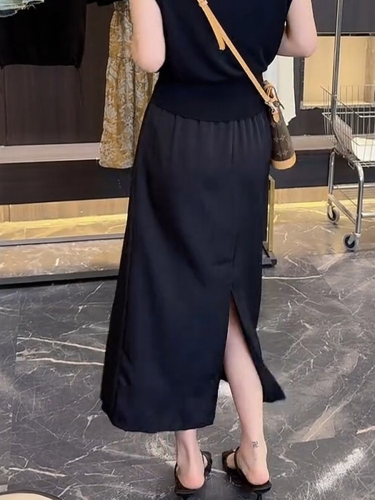 Büyük Beden Kadın Saten A Kesi - A-Line Skirt Midi incelemesi ve fiyatı