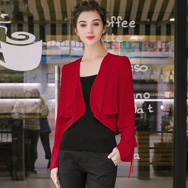 Kadınlar Fırfırlı Kol ince şif - Kimono Cardigan Women incelemesi ve fiyatı