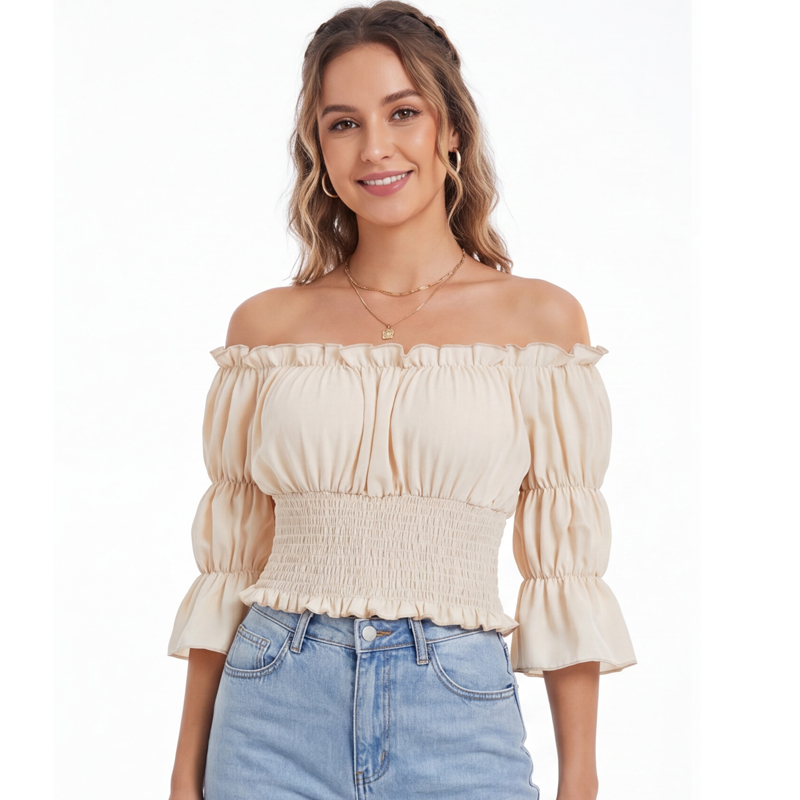Rönesans Bluz Kadın Üst Kısa K - Off Shoulder Top incelemesi ve fiyatı