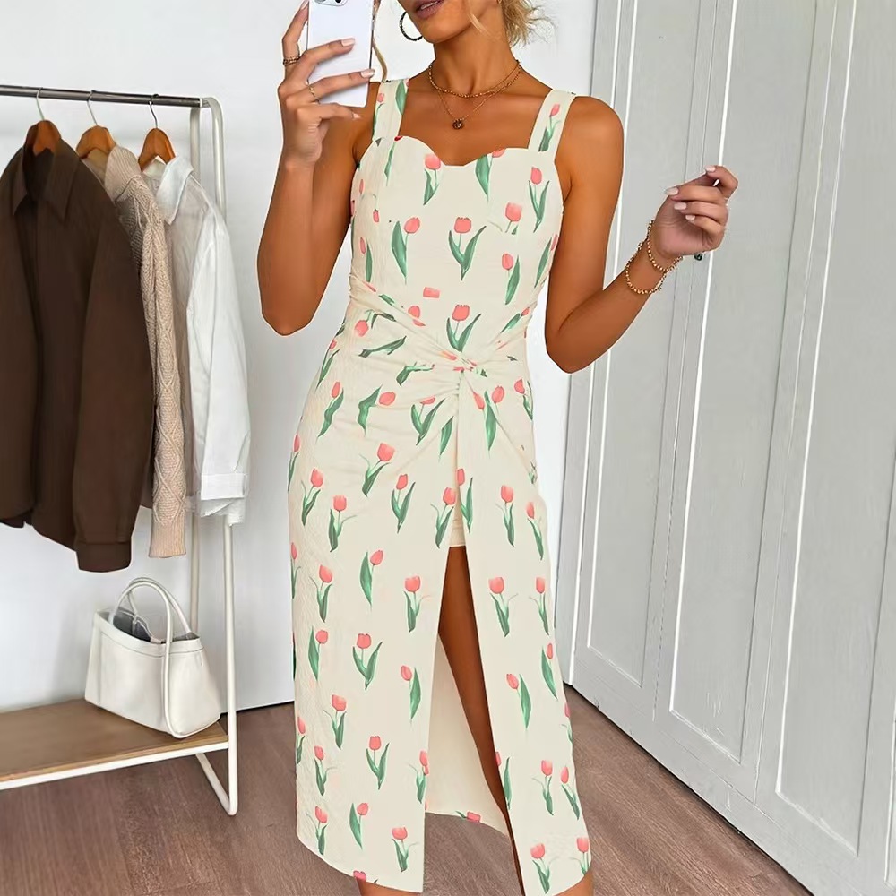 Modaya Uygun Çiçek Desenli Kır - A-Line Skirt Midi incelemesi ve fiyatı