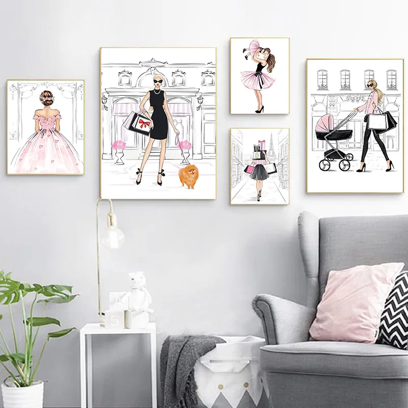 1 adet çerçevesiz kanvas tablo - Women'S Fashion Paris incelemesi ve fiyatı