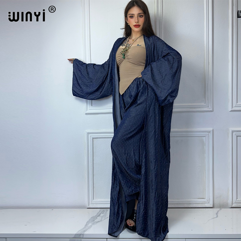 WINYI afrika moda 2 parça setl - Kimono Cardigan Women incelemesi ve fiyatı