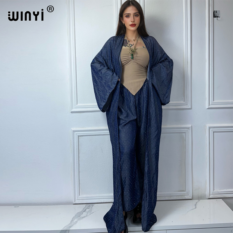 WINYI afrika moda 2 parça setl - Kimono Cardigan Women incelemesi ve fiyatı