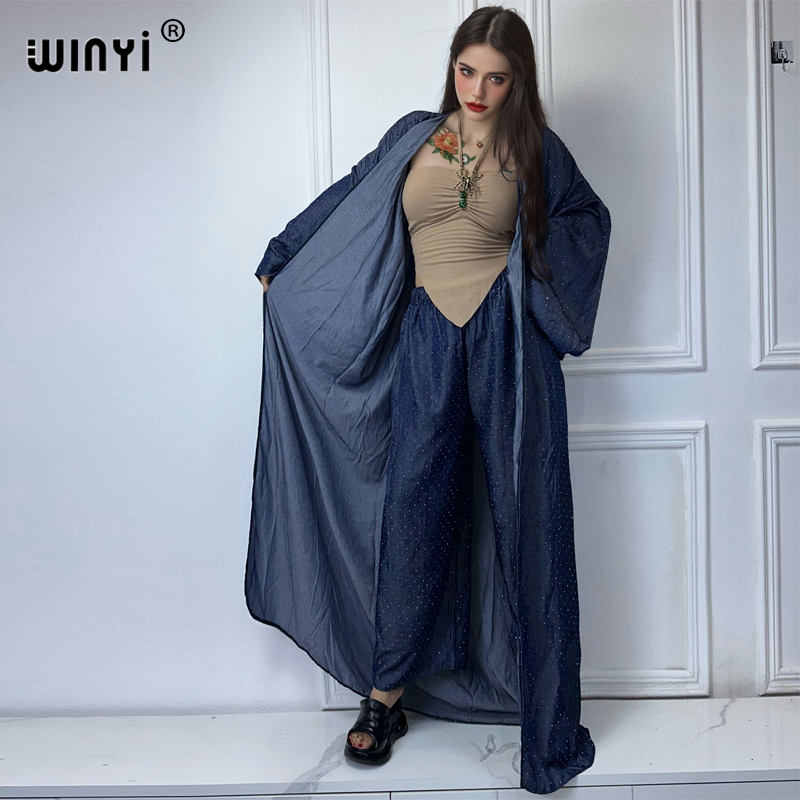 WINYI afrika moda 2 parça setl - Kimono Cardigan Women incelemesi ve fiyatı