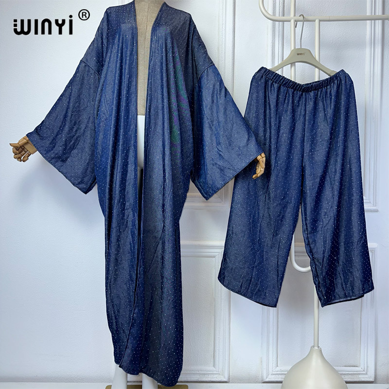 WINYI afrika moda 2 parça setl - Kimono Cardigan Women incelemesi ve fiyatı